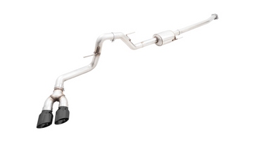 AWE 21+ Ford F150 Dual Side Exit Cat-Back Exhaust - 4.5in Diamond Black Tips *For Stock Y-Pipe Only