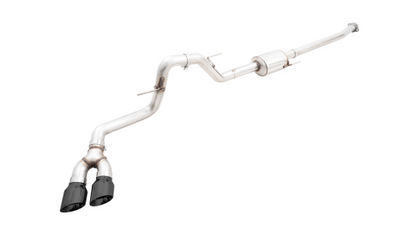 AWE 21+ Ford F150 Dual Side Exit Cat-Back Exhaust - 4.5in Diamond Black Tips *For Stock Y-Pipe Only