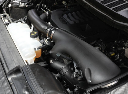 aFe BladeRunner 21+ Ford F-150 Ecoboost V6-3.5L(tt) Aluminum Hot and Cold Charge Pipe Kit Black