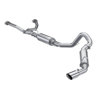 MBRP 2022 Toyota Tundra 3.5L Dual Cat-back 4in Single Side Exit Dual Wall Angle Cut Tip - T304