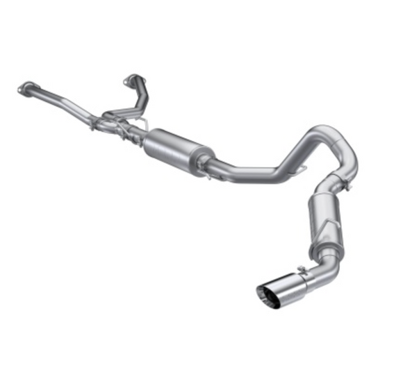 MBRP 2022 Toyota Tundra 3.5L Dual Cat-back 4in Single Side Exit Dual Wall Angle Cut Tip - T304