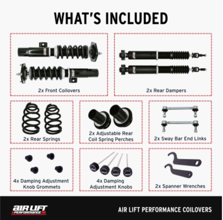 Air Lift Performance 15-20 Audi A3 / 15-24 VW GTI Coilover Kit
