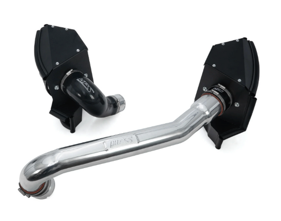 HPS Performance Air Intake Kit with Heat Shield, 2021-2025 BMW M2/M3/M4 G80 3.0L Turbo, Polished, 827-772P