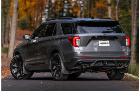 MBRP 20-21 Ford Explorer ST 3.0L EcoBoost Dual Rear Exit Axle Back w/ Quad Carbon Fiber Tips - T304