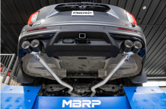 MBRP 20-21 Ford Explorer ST 3.0L EcoBoost Dual Rear Exit Axle Back w/ Quad Carbon Fiber Tips - T304