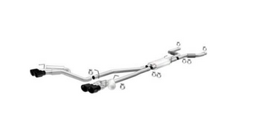 MagnaFlow 20-21 Ford Explorer 3.0L V6 Dual Exit Quad Black Chrome Tip Street Series Cat-Back Exhaust