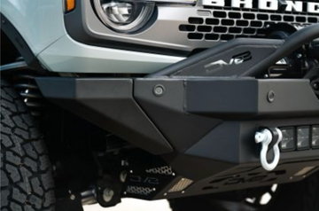 DV8 Offroad 2021+ Ford Bronco Modular Front Bumper Winch Capable w/ Auxiliary Light Mounts - 0