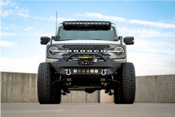 DV8 Offroad 2021+ Ford Bronco Modular Front Bumper Winch Capable w/ Auxiliary Light Mounts
