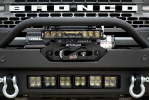 DV8 Offroad 2021+ Ford Bronco Modular Front Bumper Winch Capable w/ Auxiliary Light Mounts