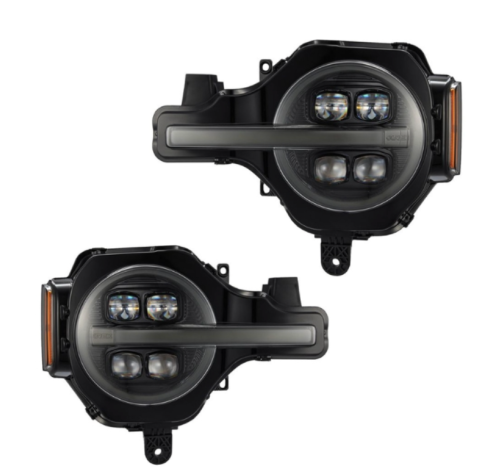 AlphaRex 2021+ Ford Bronco NOVA LED Projector Headlights (Alpha Black)