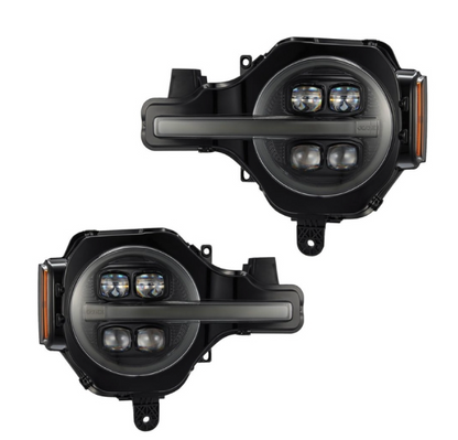 AlphaRex 2021+ Ford Bronco NOVA LED Projector Headlights (Alpha Black)
