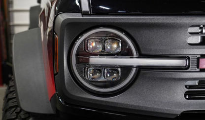 AlphaRex 2021+ Ford Bronco NOVA LED Projector Headlights (Alpha Black)
