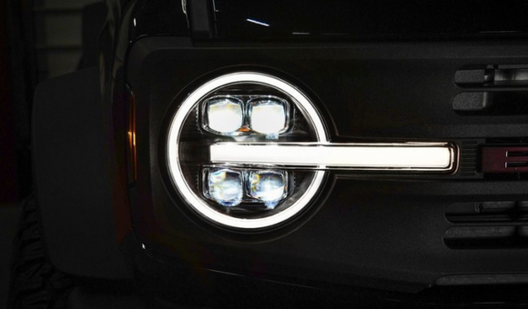 AlphaRex 2021+ Ford Bronco NOVA LED Projector Headlights (Alpha Black)