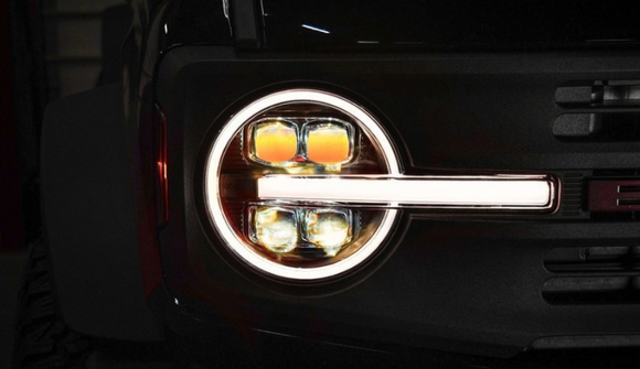 AlphaRex 2021+ Ford Bronco NOVA LED Projector Headlights (Alpha Black)