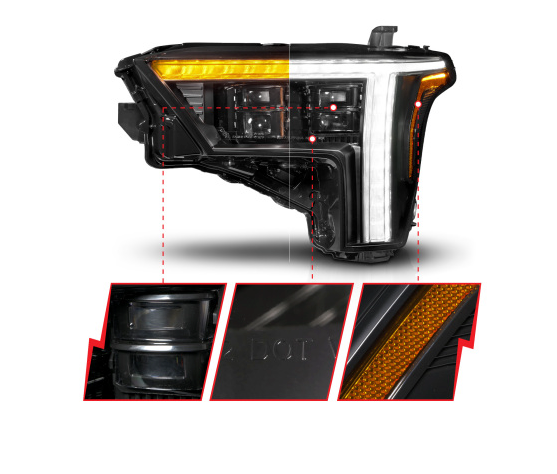 ANZO 22-24 Toyota Tundra (w/Factory LED Refl.) Z-Series Full LED Proj Headlights