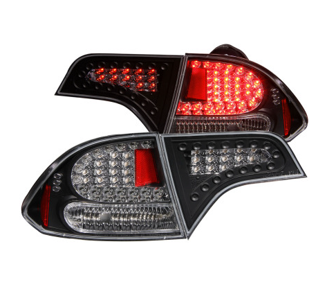 ANZO 2006-2011 Honda Civic LED Taillights Black