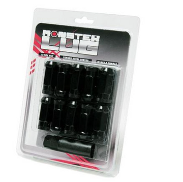 Wheel Mate Monster Open End Lug Nut Set of 20 - Black 14x1.50
