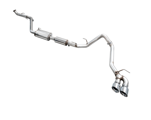 AWE Exhaust for 4th Gen Toyota Tacoma Dual Chrome Silver Tips
