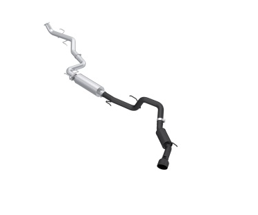 MBRP 2024 Toyota Tacoma 2.4L (Excl Leaf Spring) 3in Cat-Back Single Exit Blk-Coated Aluminized Steel