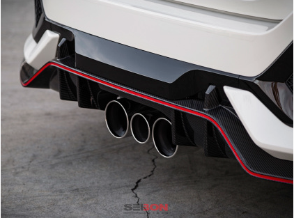 Seibon OEM Style Rear Diffuser - 17-21 Civic Type-R (FK8)