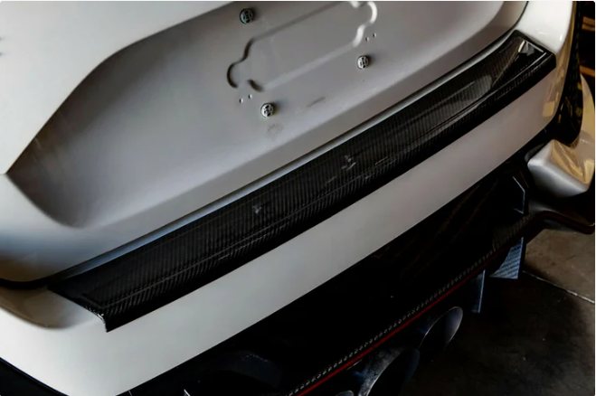 Revel GT Dry Carbon Rear Bumper Applique 17-18 Honda Civic Type-R & Hatchback