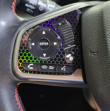 2016-2021 Civic Vinyl steering wheel button inlay