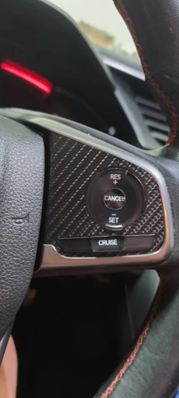 2016-2021 Civic Vinyl steering wheel button inlay
