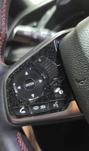 2016-2021 Civic Vinyl steering wheel button inlay