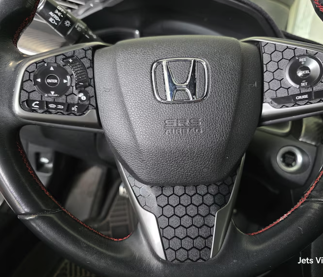 2016-2021 Civic Vinyl steering wheel button inlay
