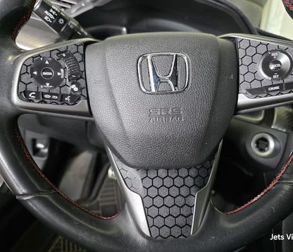 2016-2021 Civic Vinyl steering wheel button inlay
