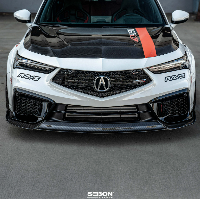 MB-style carbon fibre front lip for 2024-2026 Acura Integra Type S