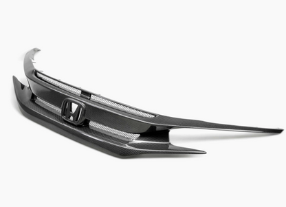 OEM-Style Carbon Fiber Front Grille for 2016-2021 Honda Civic
