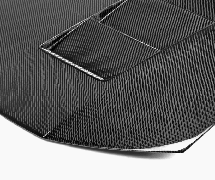 TS-Style Carbon Fiber hood for 2012-2013 Honda Civic Coupe and 2012 Honda Civic Sedan