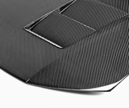 TS-Style Carbon Fiber hood for 2012-2013 Honda Civic Coupe and 2012 Honda Civic Sedan