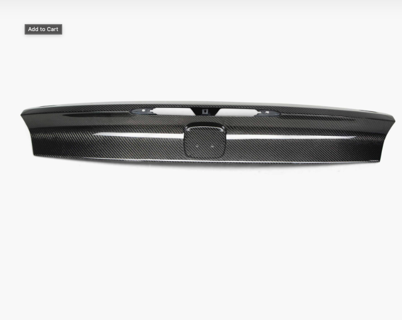 OEM-Style Carbon Fiber trunk garnish for 2014-2015 Honda Civic Coupe Si
