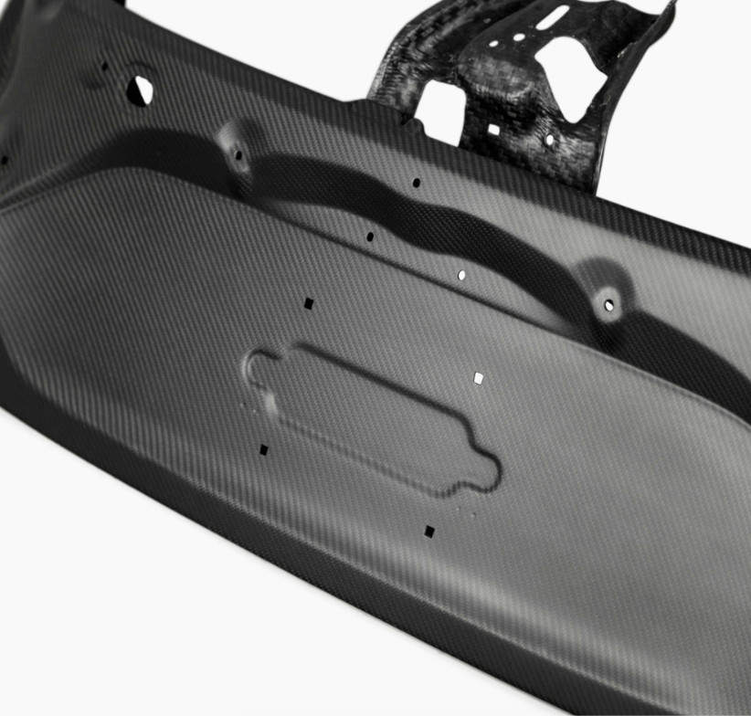 OEM-style dry carbon Fiber trunk lid for 2017-2021 Honda Civic Type R Hatchback - Matte