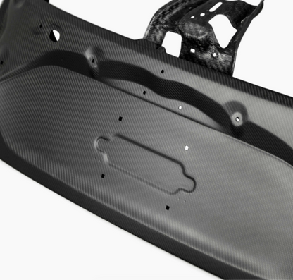 OEM-style dry carbon Fiber trunk lid for 2017-2021 Honda Civic Type R Hatchback - Matte