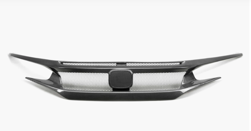 CV-Style Carbon Fiber Front Grille for 2017-2021 Honda Civic Type R
