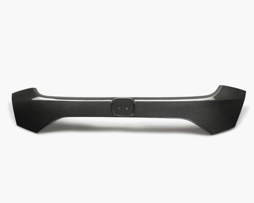 Carbon fiber rear license trim for 2017-2021 Honda Civic Type R