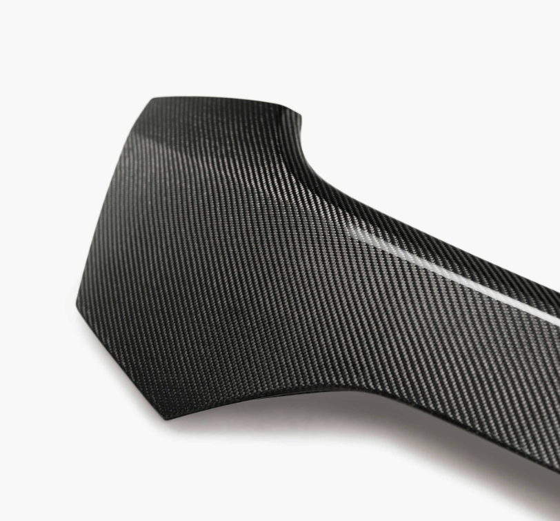Carbon fiber rear license trim for 2017-2021 Honda Civic Type R