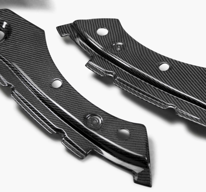 Carbon fiber under hood inner wing trim for 2017-2021 Honda Civic Type R