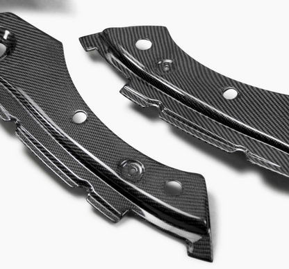 Carbon fiber under hood inner wing trim for 2017-2021 Honda Civic Type R
