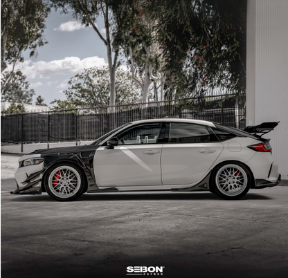 MB-Style Carbon Fiber Fenders for 2023-2026 Honda Civic Type R (20mm wider)