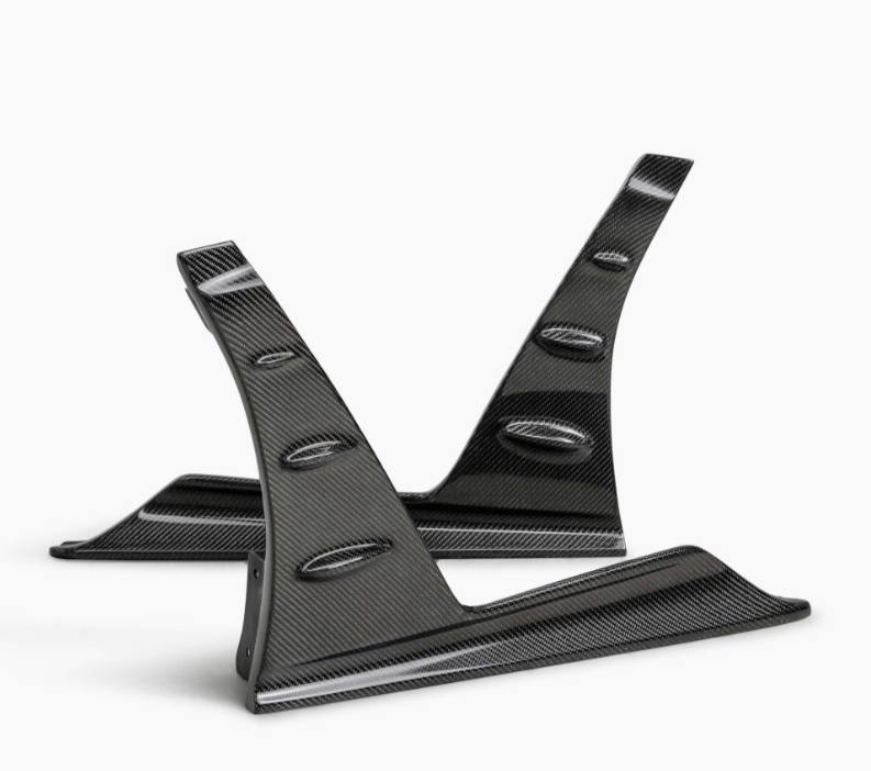 MB-Style Carbon Fiber Front Side Skirt Extensions for 2023-2026 Honda Civic Type R