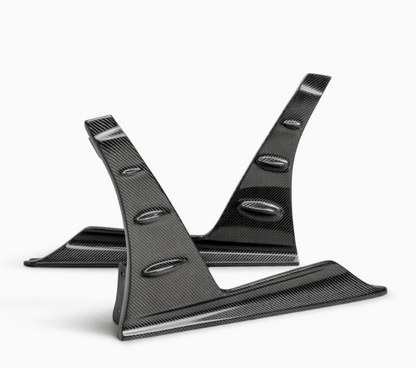 MB-Style Carbon Fiber Front Side Skirt Extensions for 2023-2026 Honda Civic Type R