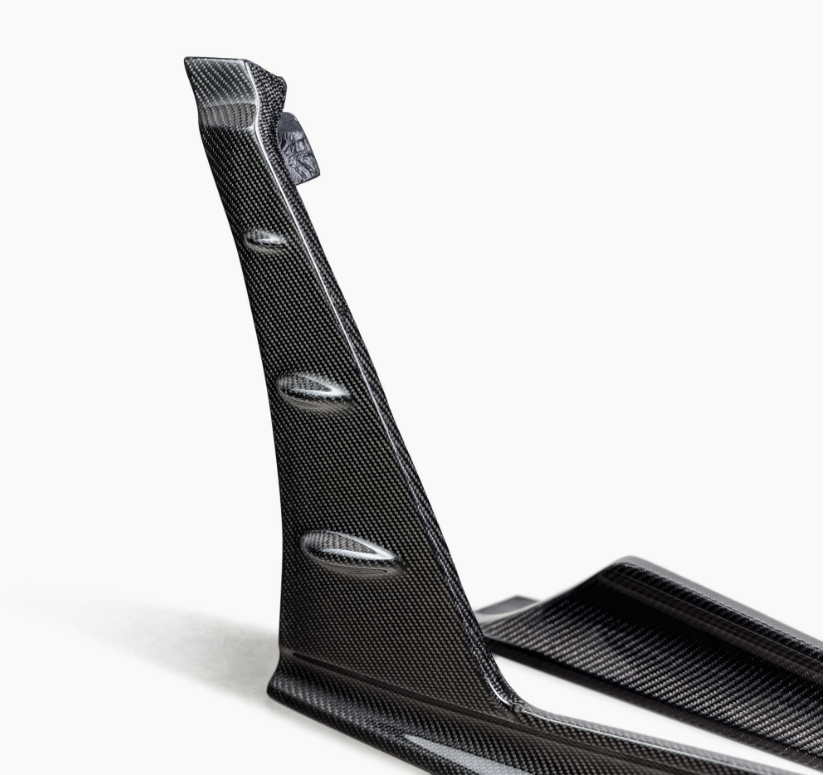 MB-Style Carbon Fiber Front Side Skirt Extensions for 2023-2026 Honda Civic Type R
