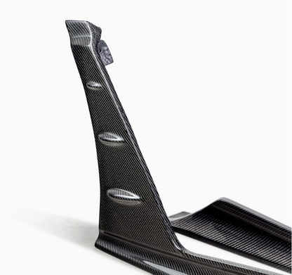 MB-Style Carbon Fiber Front Side Skirt Extensions for 2023-2026 Honda Civic Type R