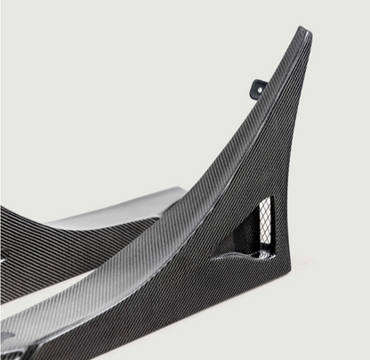 MB-Style Carbon Fiber Rear Side Skirt Extensions for 2023-2026 Honda Civic Type R