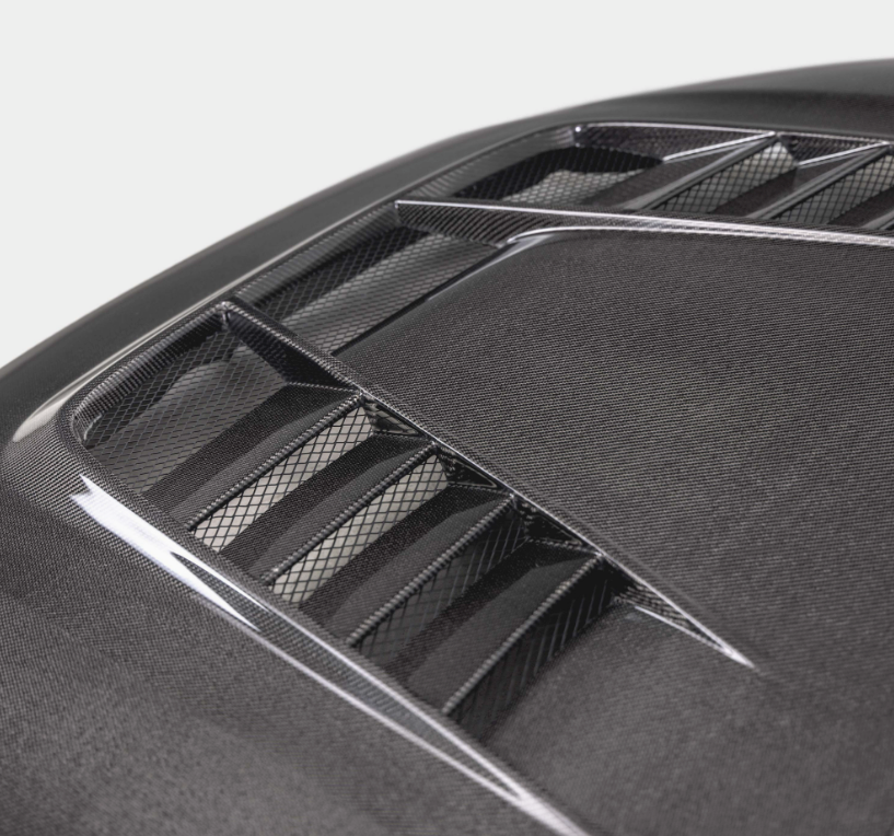 TV-Style Double Sided Carbon Fiber Hood For 2023-2026 Honda Civic Type R