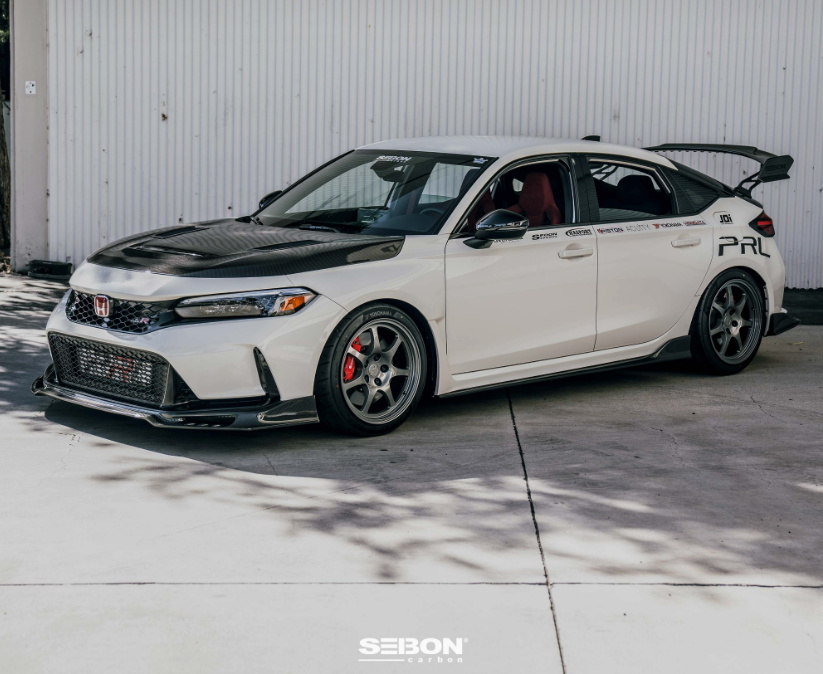 GT-Style Double Sided Carbon Fiber Hood For 2023-2026 Honda Civic Type R